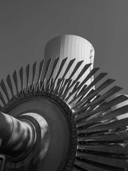 Steam Turbine Nuclear Power Plant Sky — Stock Photo, Image