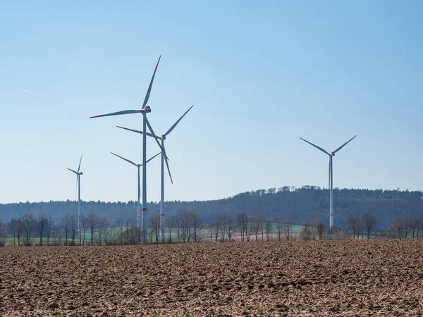 Windmills Blue Sky Sunshine — Stock Photo, Image