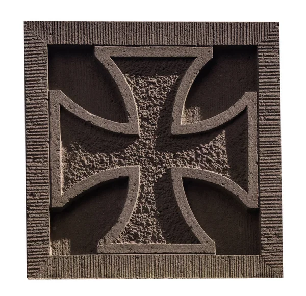 Architectural Element Cross Patte Old German Architecture White Isolated — Stock Photo, Image