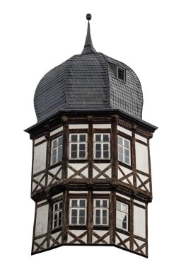 Barok mimarisinin mimari öğesi beyaza izole edilmiş.