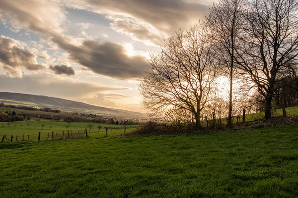 Paisaje Rural Bajo Sol Alemania — Foto de Stock