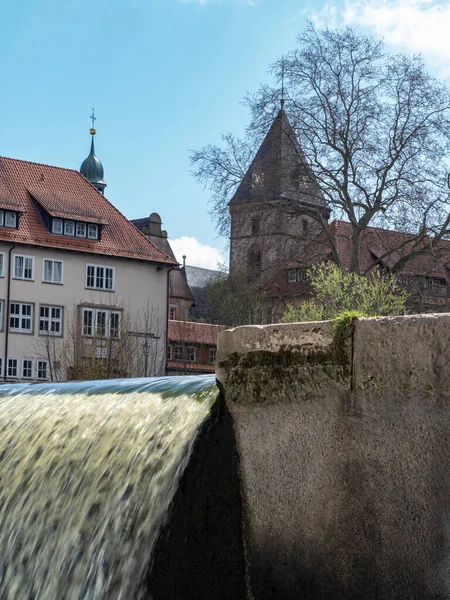 Wasserfall Der Weser Hameln — Stockfoto