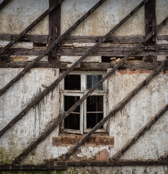 Old Ruined Half Timbered House Country — Stock Photo, Image
