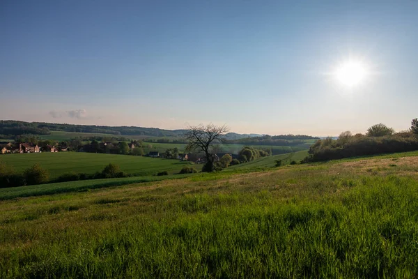 Paisaje Rural Bajo Sol Alemania — Foto de Stock