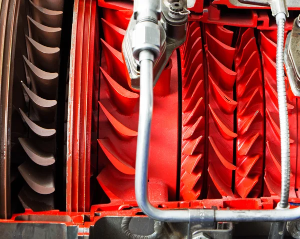 Mechanische onderdelen van de turbine motor — Stockfoto