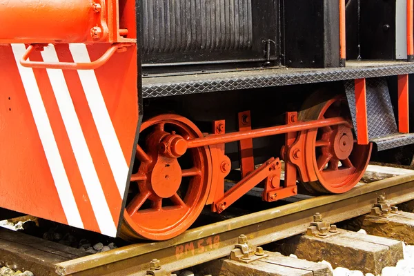 Old locomotive on the rails — Stock Photo, Image