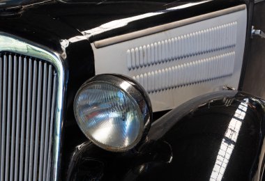 eski tozlu araba parçası yakın çekim