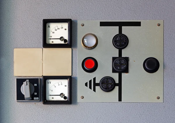 Old meter on the control panel — Stock Photo, Image