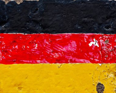 Almanya bayrağı beton duvar