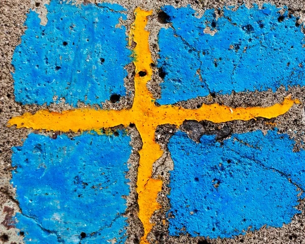 Flag of Sweden on concrete wall — Stock Photo, Image