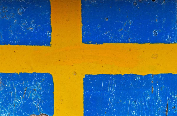 Flag of Sweden on concrete wall — Stock Photo, Image