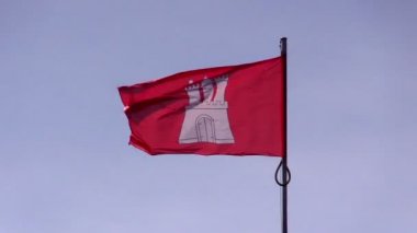 Gökyüzü kule Hamburg bayrağı