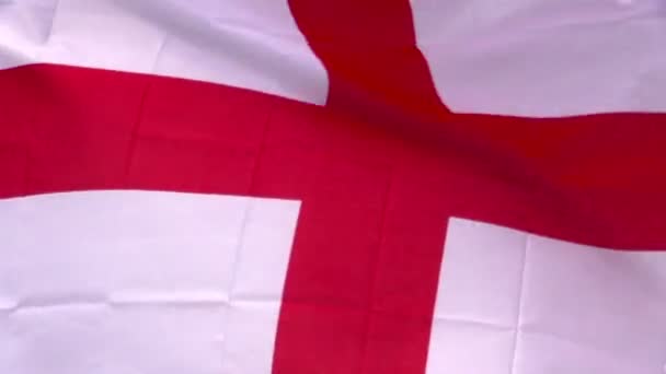 Bandera de Inglaterra en el viento — Vídeos de Stock