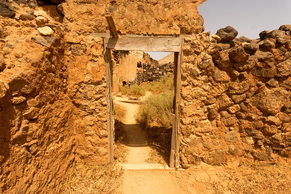 Eski sömürge binaları Casa de los Coroneles La Oliva Fu üzerindeki içinde — Stok fotoğraf