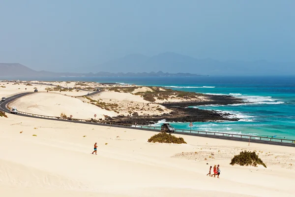 Pouštní Fuerteventura v oblasti Corallejo — Stock fotografie