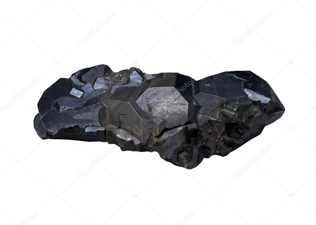 Galena,  ore of lead on white background isolated