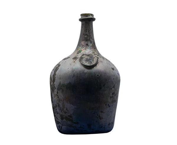 Vintage-Flasche mit Wachssiegel auf weißem Hintergrund — Stockfoto