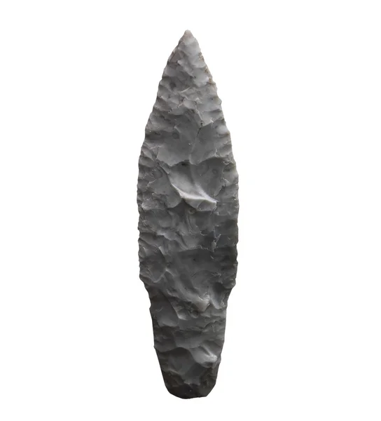 The Ancient stone knife on a white background — Stock Photo, Image