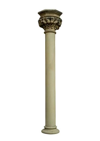 Coluna de pedra sobre fundo branco, isolada — Fotografia de Stock
