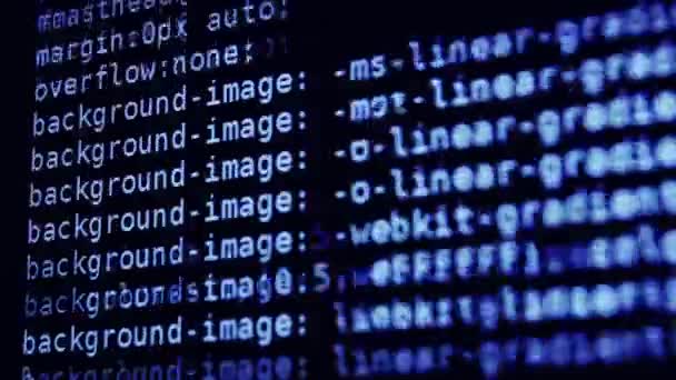 Rolagem de código fonte — Vídeo de Stock
