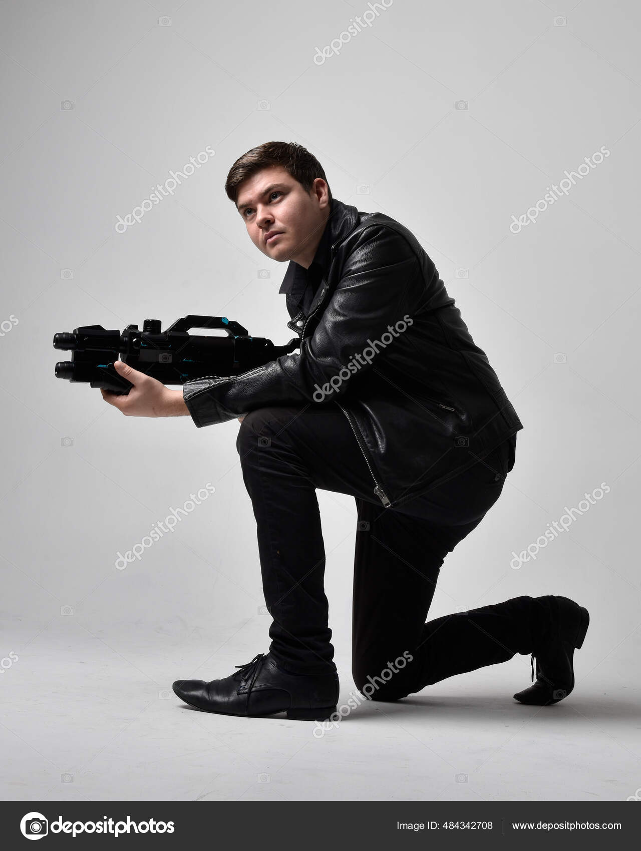 Variety Poses Man Holding Gun Hand Stock Vector (Royalty Free) 1017386581 |  Shutterstock