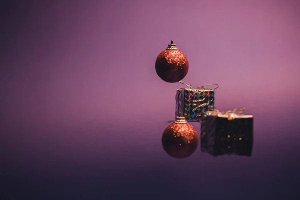 Anno Nuovo Concetto Natale Decorazioni Vacanza Levitazione Aria Capodanno Natale — Foto Stock