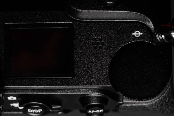 Fotoğraf Video Modu Açma Düğmesi Aynasız Kameranın Tek Renkli Görüntüsü — Stok fotoğraf