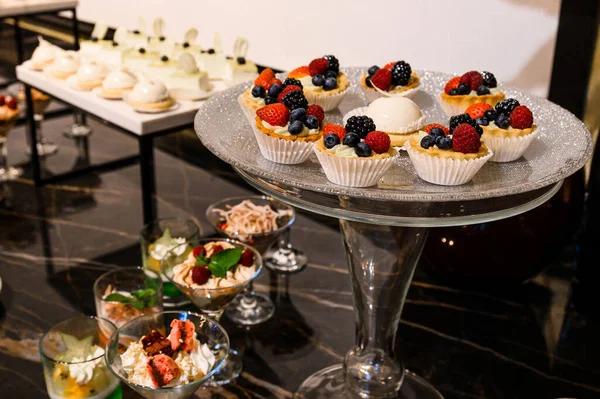 Barra Doces Para Casamentos Doces Seu Gosto Sobremesa Sua Escolha — Fotografia de Stock