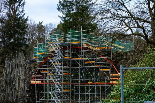 Restauration Magnifique Pont Touristique Rakotzbrucke Allemagne 2020 — Photo