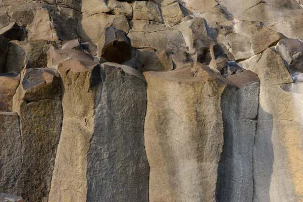 Натуральный Базальтовый Камень Базальтовые Столбы Природе — стоковое фото