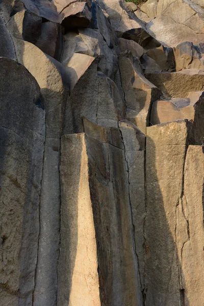 Φυσική Πέτρα Βασάλτη Πυλώνες Βασάλτη Στη Φύση New — Φωτογραφία Αρχείου