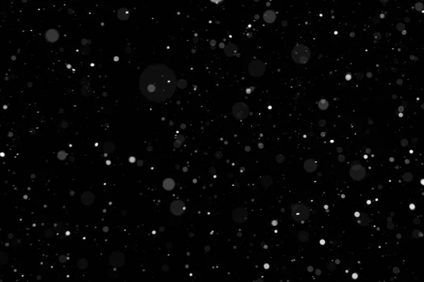 Fiocchi Neve Cadenti Sullo Sfondo Del Cielo Notturno Isolati Post — Foto Stock