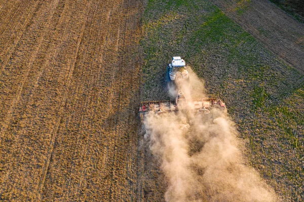 Ukrainas Jordbruksindustri Odling Åkrar Förberedelse För Sådd Spannmål Åkrar Landsbygden — Stockfoto