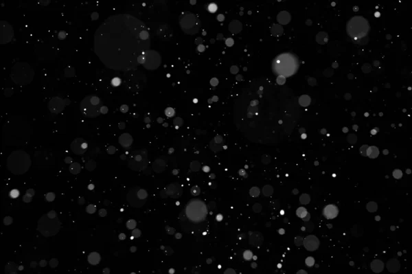 Caída Copos Nieve Fondo Del Cielo Nocturno Aislado Para Postproducción —  Fotos de Stock