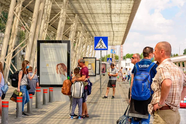 Lvov Ukrajina Června 2020 Lvov International Airport Meeting Passengers Exit — Stock fotografie