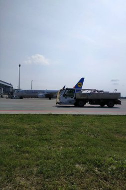 Lviv, Ukrayna 6 Eylül 2019: Lviv Uluslararası Havalimanı UIA yeni