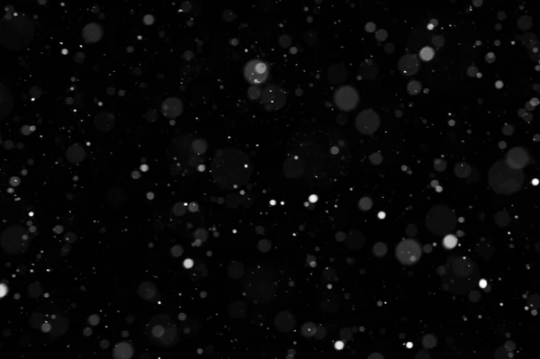 Caída Copos Nieve Fondo Del Cielo Nocturno Aislado Para Postproducción —  Fotos de Stock