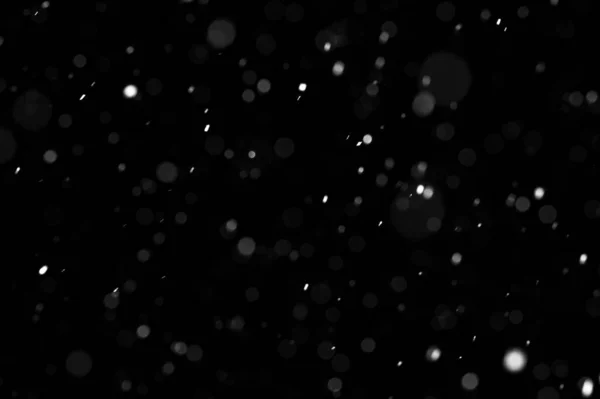 Fallende Schneeflocken Auf Dem Nachthimmel Hintergrund Isoliert Für Die Postproduktion — Stockfoto