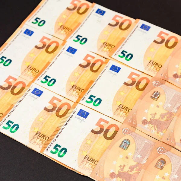 Euro Monnaie Union Européenne Texture Euros Nouveau — Photo