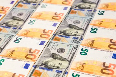 Dolar ve avro, çatışma ve hakimiyet, nüfuz, dünya para birimleri. yeni