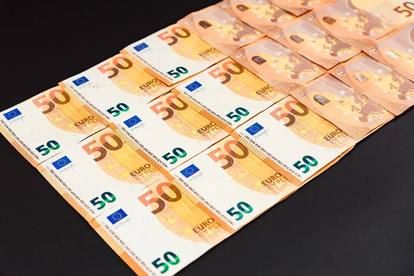 Euro Moneda Unión Europea Textura Euros Nuevo — Foto de Stock