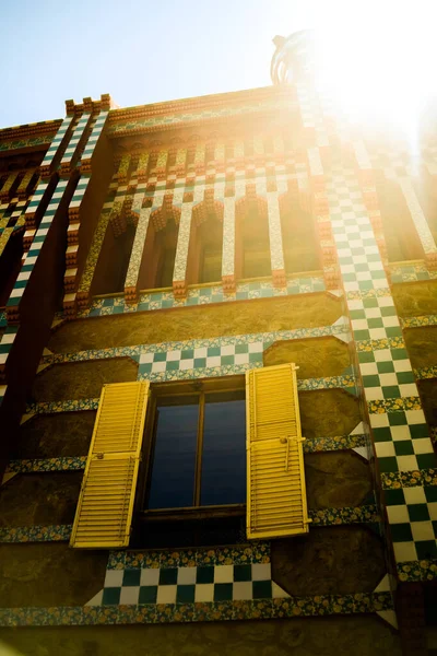 Испания Барселона 1421 Год Дом Casa Vicens Барселоне Спроектированный Антони — стоковое фото