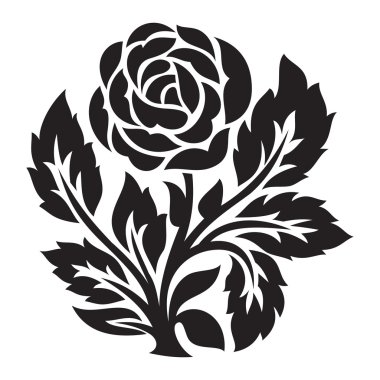 siyah çiçek motifi 