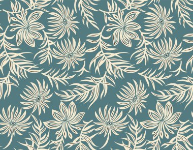 Vektörsüz tekstil desenli çiçek tasarımı