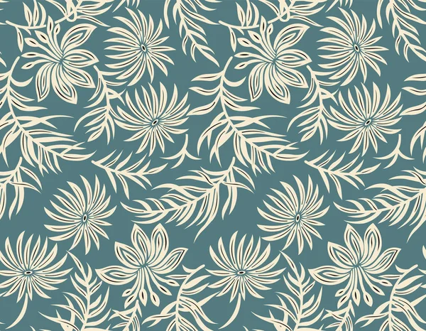 Vector Seamless Textile Floral Pattern Design — Stock Vector