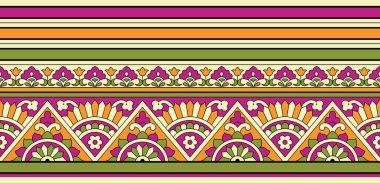 Kusursuz renksiz kabile çiçekleri sınırı.