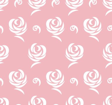 Soyut dekoratif gül deseni