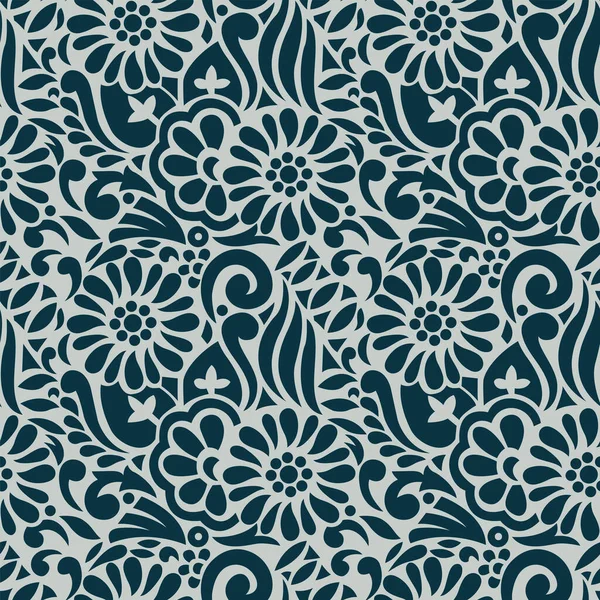 Patrón Floral Vectorial Sin Costuras Decorativo — Vector de stock