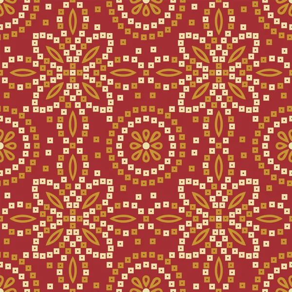 Patrón Bandana India Tradicional Sin Costuras — Vector de stock