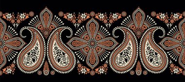 Geleneksel Asya desenli sınır tasarımı